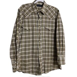 Vintage Panhandle Slim Men’s Button Down Pearl Snap L 16.5 3/4